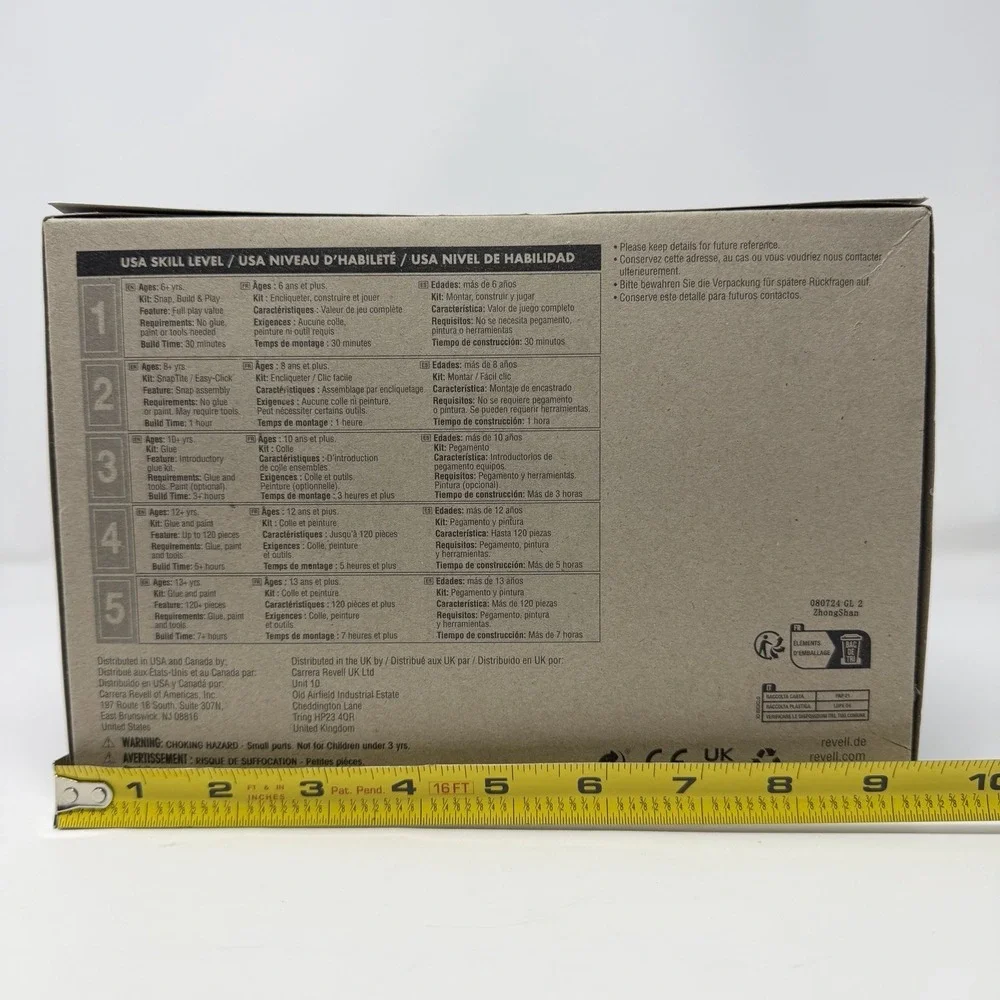 Revell 1:25 Scale '69 Camaro Z-28‎ RS Plastic Model Kit Skill 4 Open Box Unbuilt
